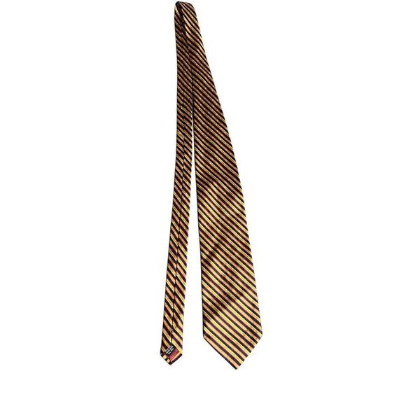 FROG Made in Italy 100% Silk Diagonal Stripe Neck Tie Classic - Picture 1 of 6